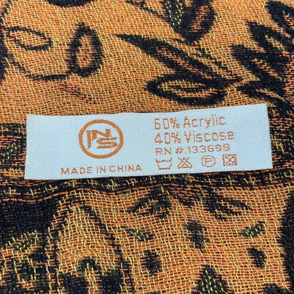 Boho Tapestry Shawl Wrap Fringe Festival Scarf Bohemian Artsy Hippie Vintage - Picture 3 of 10